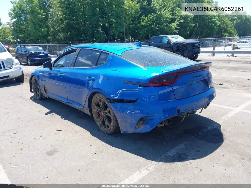 2019 Kia Stinger Gt VIN: KNAE35LC4K6052261 Lot: 45398233
