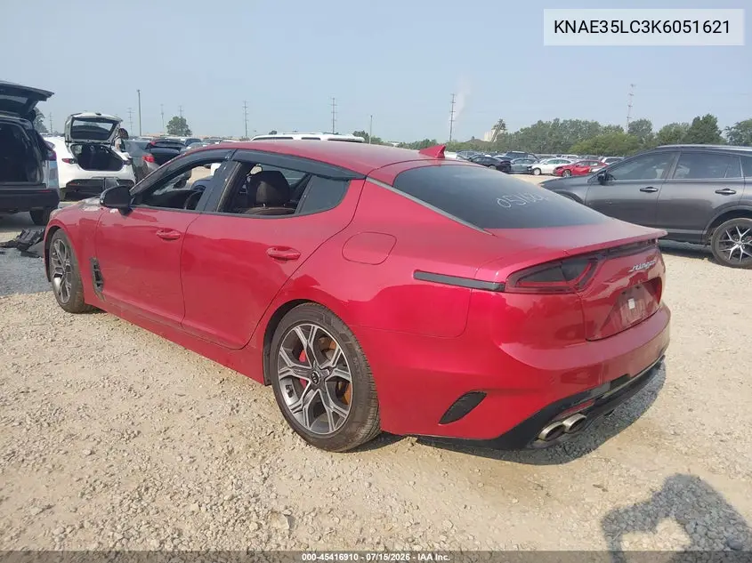 2019 Kia Stinger Gt VIN: KNAE35LC3K6051621 Lot: 45416910