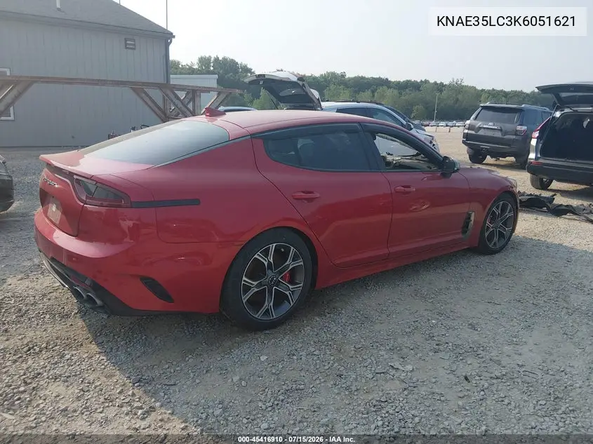 2019 Kia Stinger Gt VIN: KNAE35LC3K6051621 Lot: 45416910