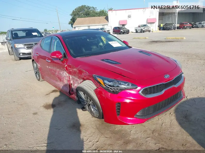 2019 Kia Stinger Premium VIN: KNAE25LA5K6054716 Lot: 45511618