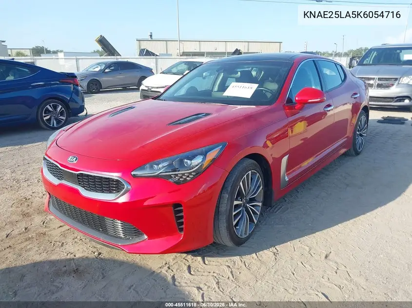 2019 Kia Stinger Premium VIN: KNAE25LA5K6054716 Lot: 45511618