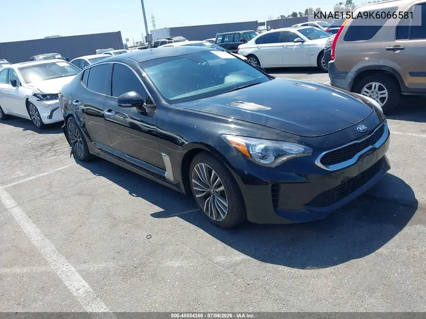 2019 Kia Stinger VIN: KNAE15LA9K6066581 Lot: 45554356