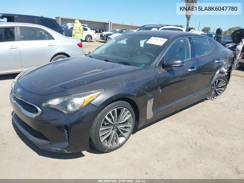 2019 Kia Stinger VIN: KNAE15LA8K6047780 Lot: 45567365
