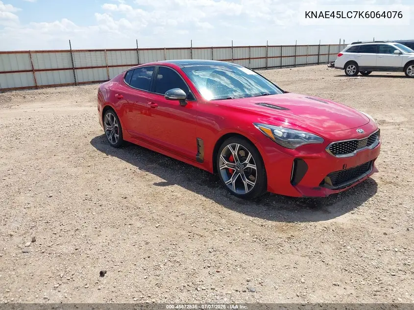 2019 Kia Stinger Gt1 VIN: KNAE45LC7K6064076 Lot: 45572836