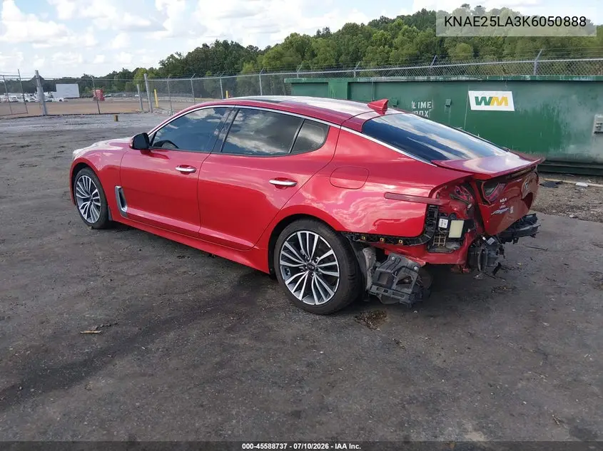 2019 Kia Stinger Premium VIN: KNAE25LA3K6050888 Lot: 45588737
