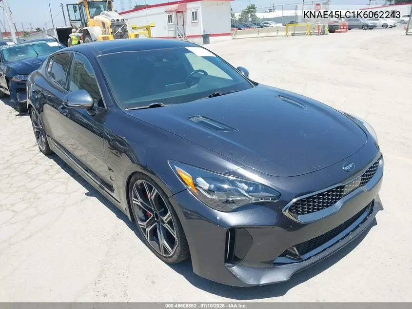 2019 Kia Stinger Gt1 VIN: KNAE45LC1K6062243 Lot: 45608892