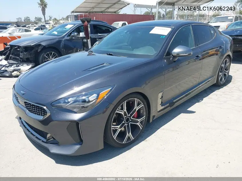 2019 Kia Stinger Gt1 VIN: KNAE45LC1K6062243 Lot: 45608892
