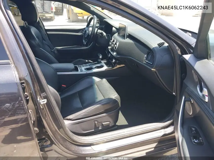 2019 Kia Stinger Gt1 VIN: KNAE45LC1K6062243 Lot: 45608892