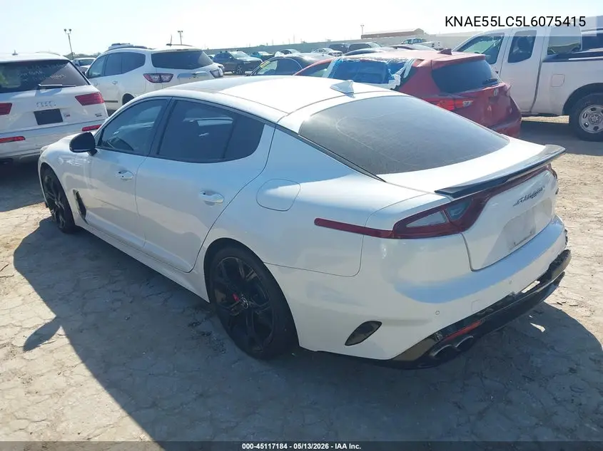 2020 Kia Stinger Gt2 VIN: KNAE55LC5L6075415 Lot: 45117184