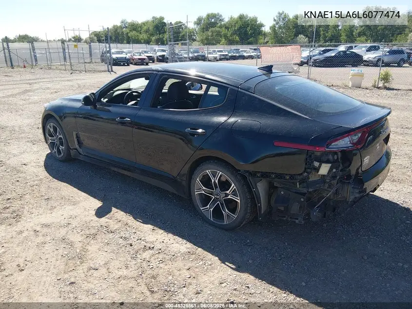 2020 Kia Stinger Gt-Line VIN: KNAE15LA6L6077474 Lot: 45325561