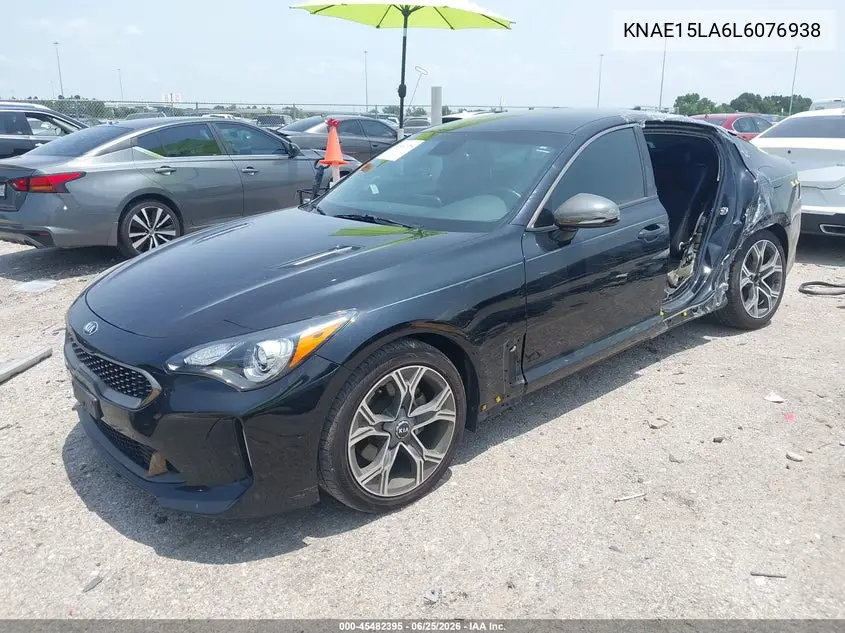 2020 Kia Stinger Gt-Line VIN: KNAE15LA6L6076938 Lot: 45482395
