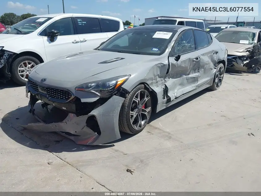 2020 Kia Stinger Gt1 VIN: KNAE45LC3L6077554 Lot: 45574087