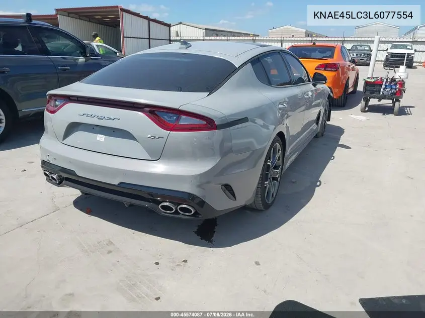 2020 Kia Stinger Gt1 VIN: KNAE45LC3L6077554 Lot: 45574087