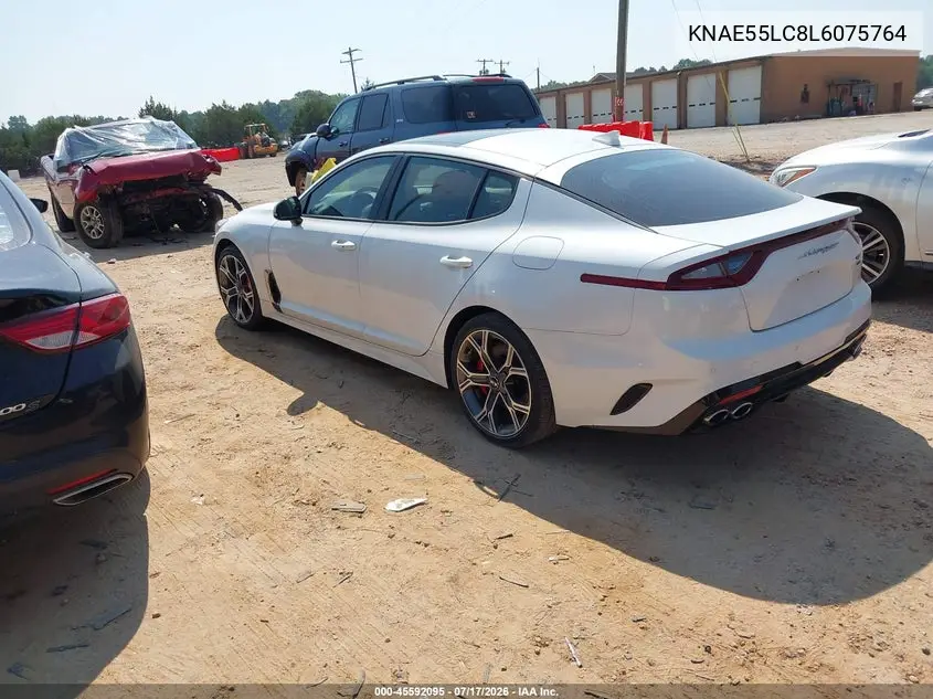 2020 Kia Stinger Gt2 VIN: KNAE55LC8L6075764 Lot: 45592095