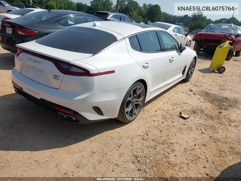 2020 Kia Stinger Gt2 VIN: KNAE55LC8L6075764 Lot: 45592095
