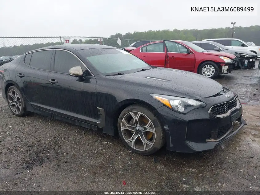 2021 Kia Stinger Gt-Line VIN: KNAE15LA3M6089499 Lot: 45042244