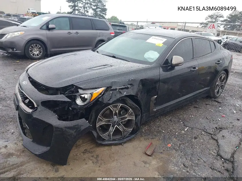 2021 Kia Stinger Gt-Line VIN: KNAE15LA3M6089499 Lot: 45042244