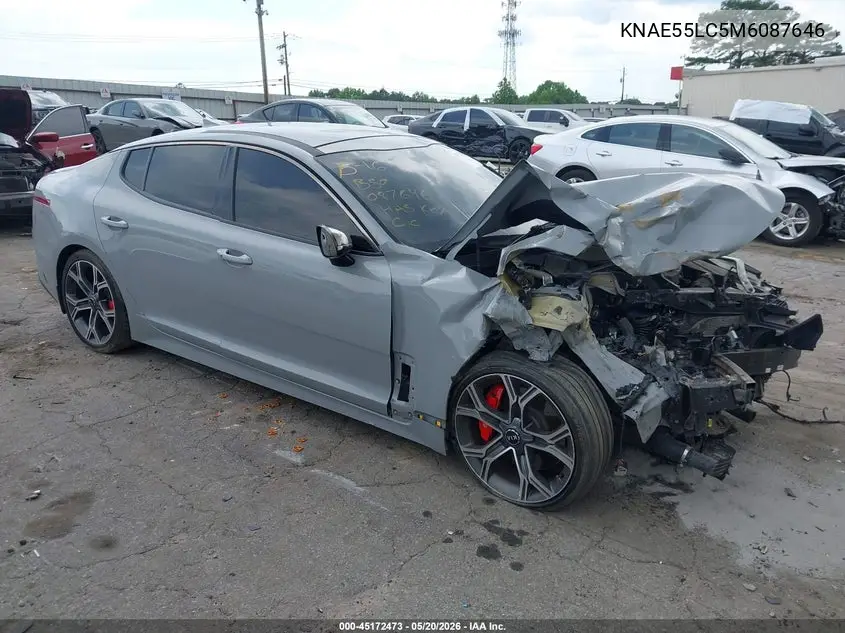 2021 Kia Stinger Gt2 VIN: KNAE55LC5M6087646 Lot: 45172473
