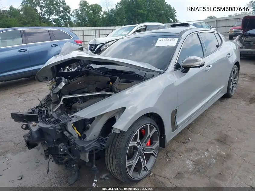 2021 Kia Stinger Gt2 VIN: KNAE55LC5M6087646 Lot: 45172473