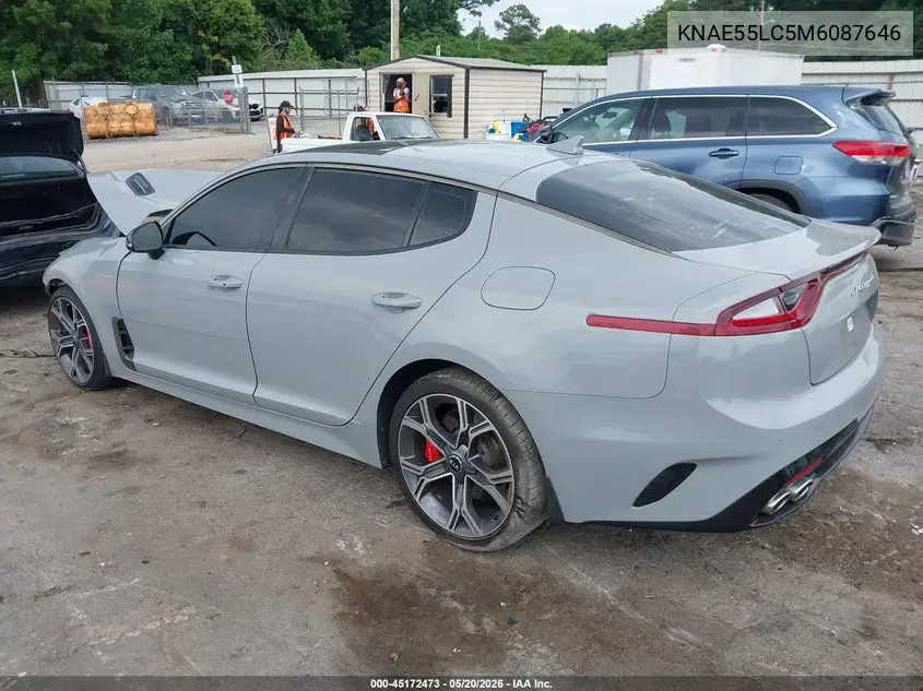 2021 Kia Stinger Gt2 VIN: KNAE55LC5M6087646 Lot: 45172473