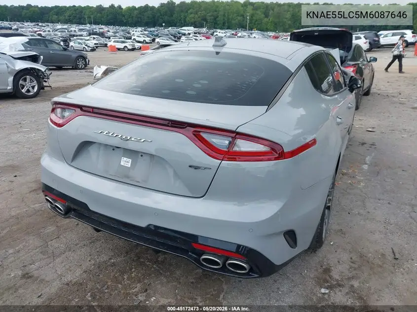 2021 Kia Stinger Gt2 VIN: KNAE55LC5M6087646 Lot: 45172473