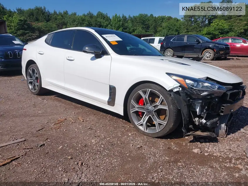 2021 Kia Stinger Gt2 VIN: KNAE55LC3M6089122 Lot: 45258149