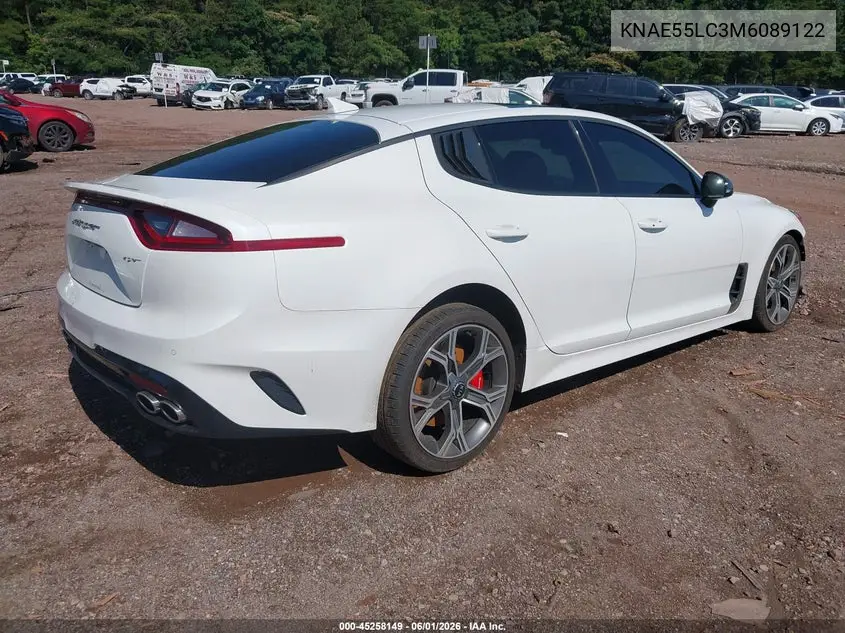 2021 Kia Stinger Gt2 VIN: KNAE55LC3M6089122 Lot: 45258149