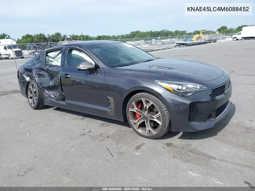 2021 Kia Stinger Gt1 VIN: KNAE45LC4M6088452 Lot: 45264406