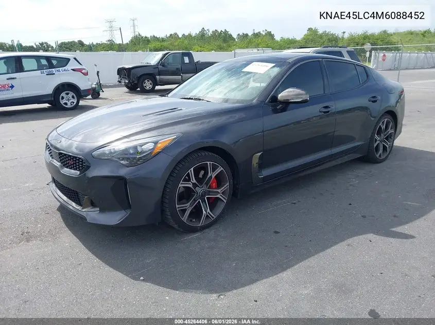 2021 Kia Stinger Gt1 VIN: KNAE45LC4M6088452 Lot: 45264406