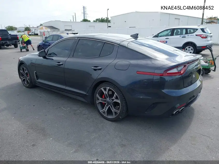 2021 Kia Stinger Gt1 VIN: KNAE45LC4M6088452 Lot: 45264406