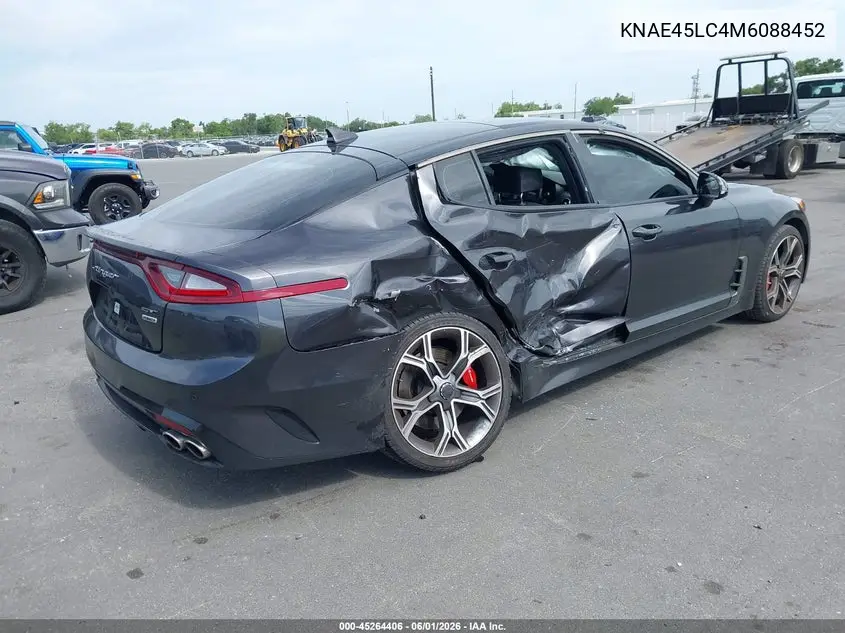 2021 Kia Stinger Gt1 VIN: KNAE45LC4M6088452 Lot: 45264406