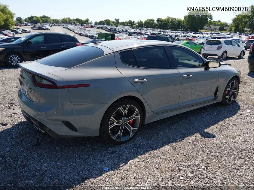 2021 Kia Stinger Gt2 VIN: KNAE55LC9M6090078 Lot: 45457096