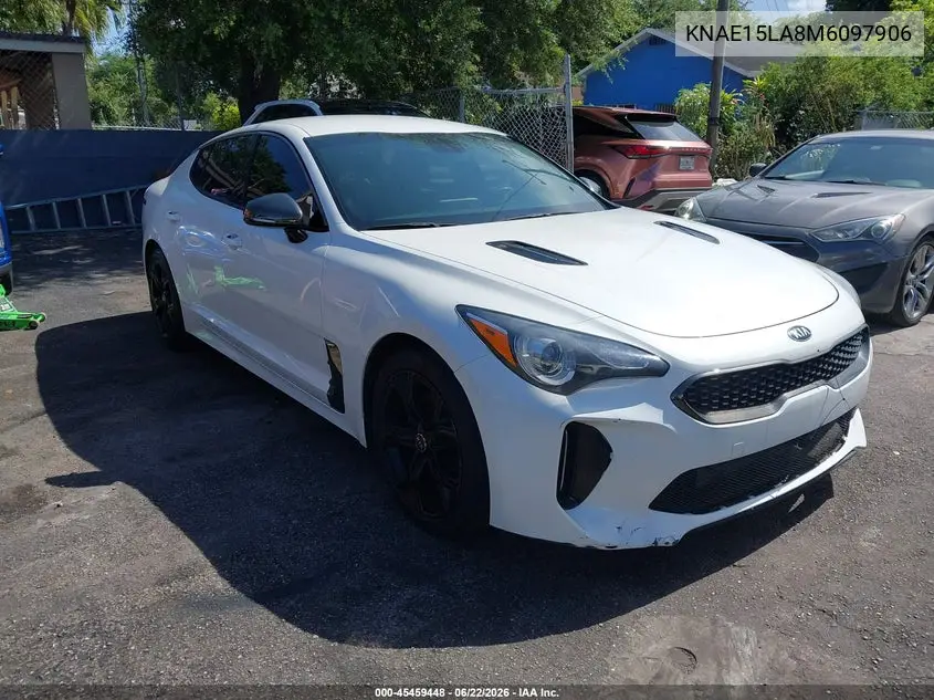 2021 Kia Stinger Gt-Line VIN: KNAE15LA8M6097906 Lot: 45459448
