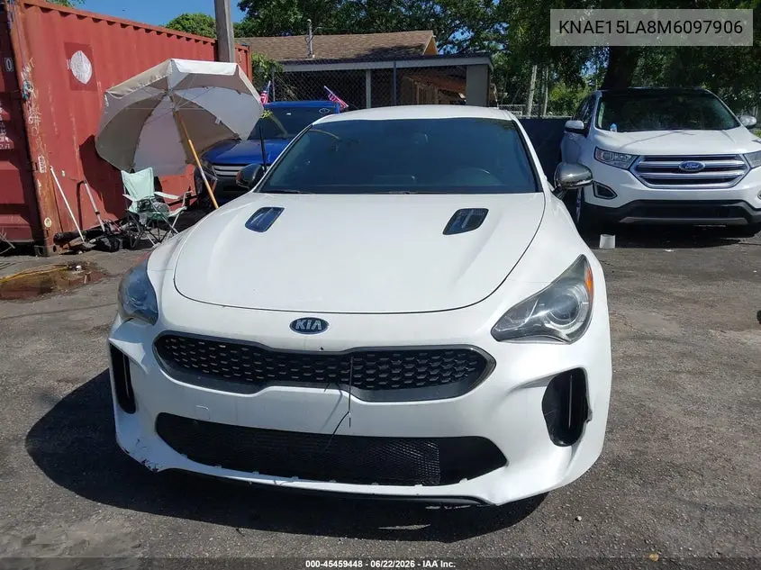 2021 Kia Stinger Gt-Line VIN: KNAE15LA8M6097906 Lot: 45459448