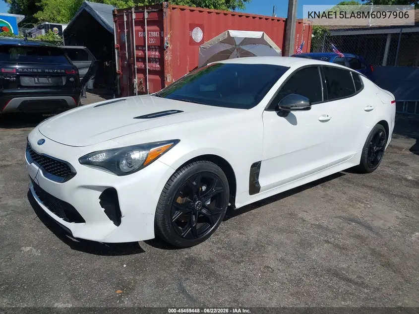 2021 Kia Stinger Gt-Line VIN: KNAE15LA8M6097906 Lot: 45459448