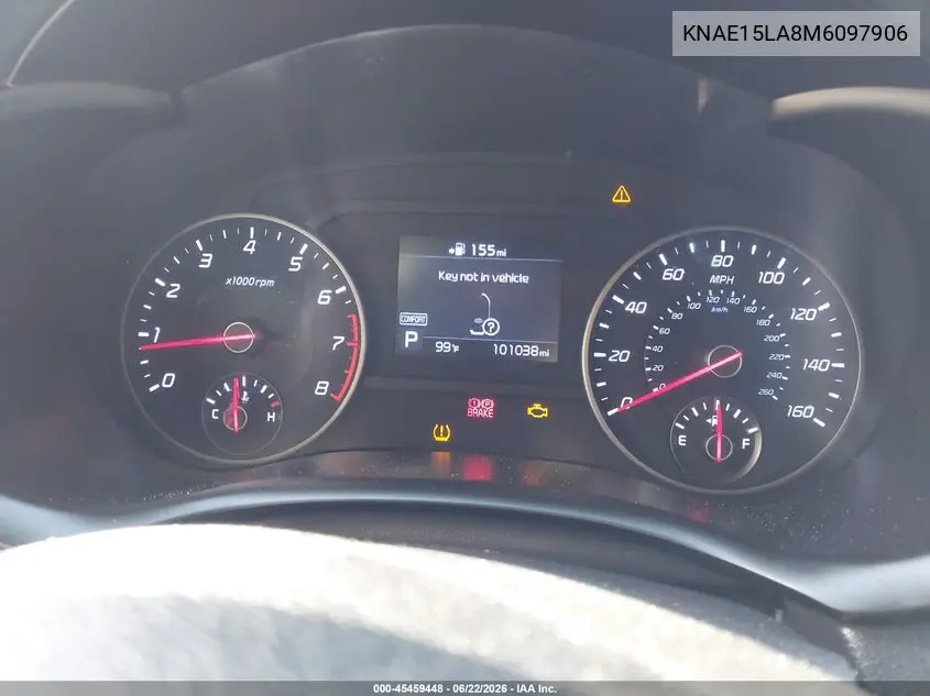 2021 Kia Stinger Gt-Line VIN: KNAE15LA8M6097906 Lot: 45459448
