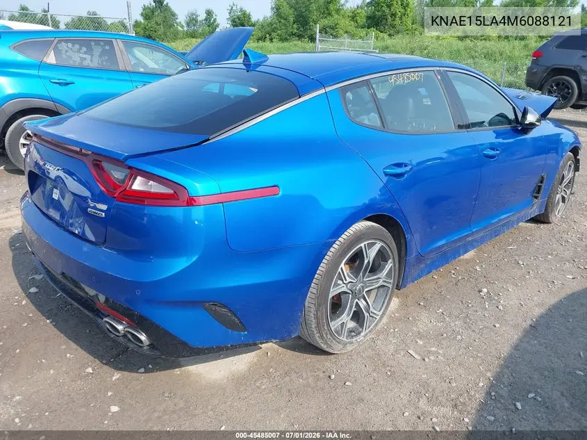 2021 Kia Stinger Gt-Line VIN: KNAE15LA4M6088121 Lot: 45485007