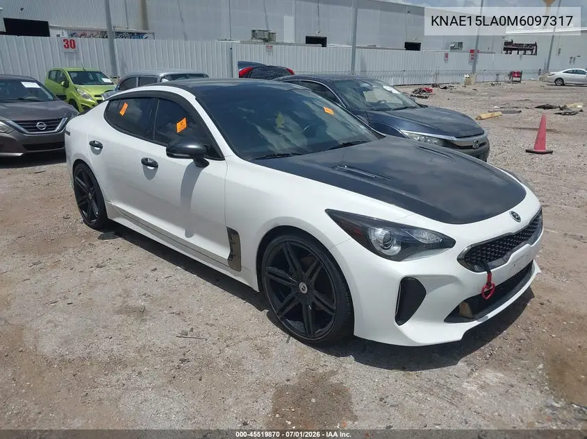 2021 Kia Stinger Gt-Line VIN: KNAE15LA0M6097317 Lot: 45519870