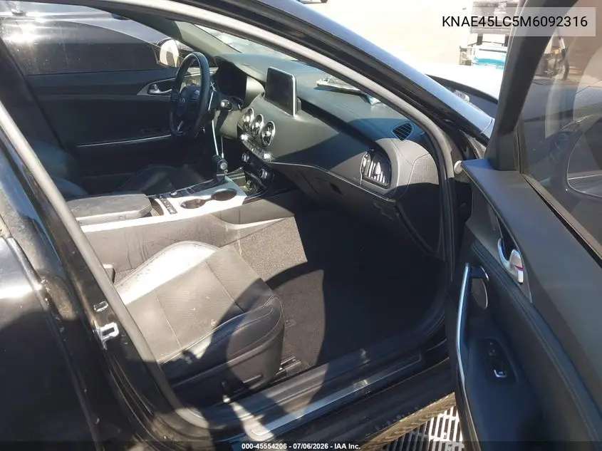 2021 Kia Stinger Gt1 VIN: KNAE45LC5M6092316 Lot: 45554206