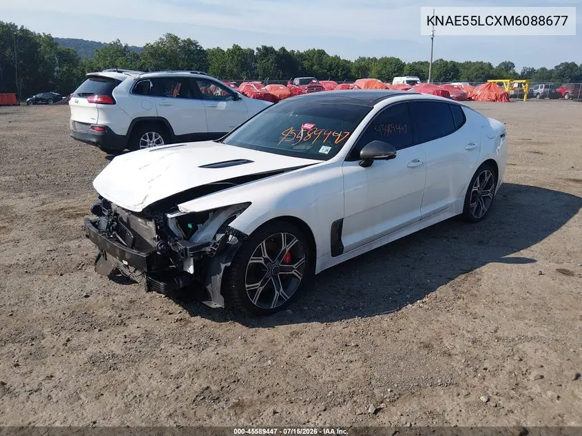 2021 Kia Stinger Gt2 VIN: KNAE55LCXM6088677 Lot: 45589447