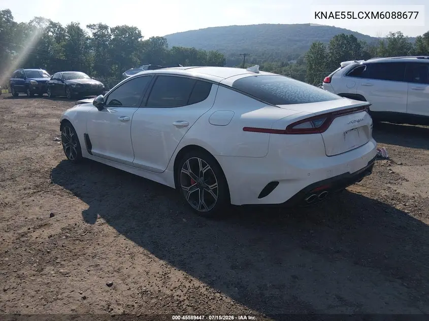 2021 Kia Stinger Gt2 VIN: KNAE55LCXM6088677 Lot: 45589447