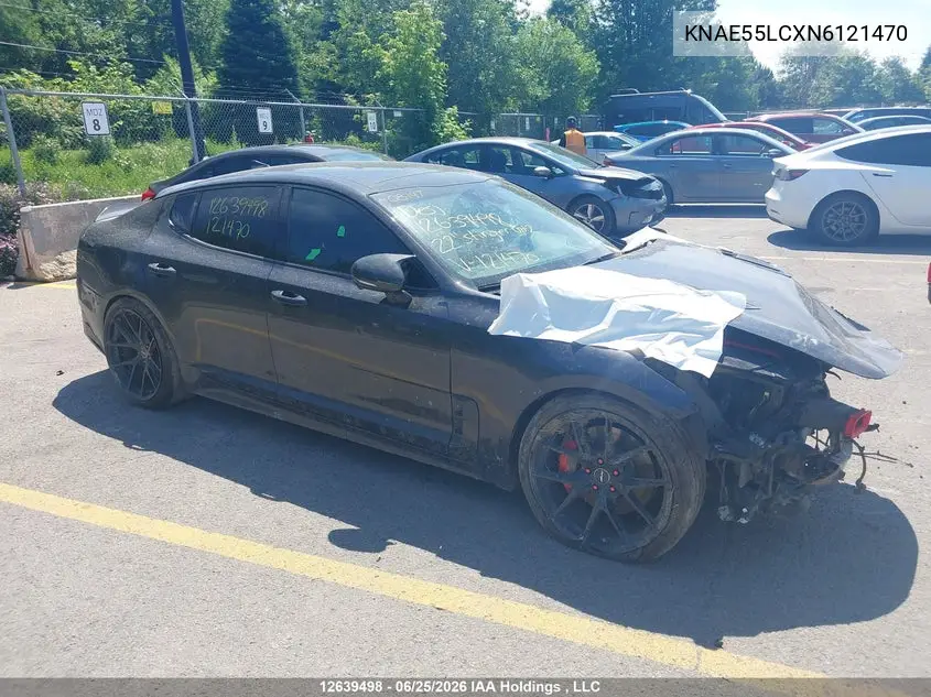 2022 Kia Stinger Gt2 VIN: KNAE55LCXN6121470 Lot: 12639498