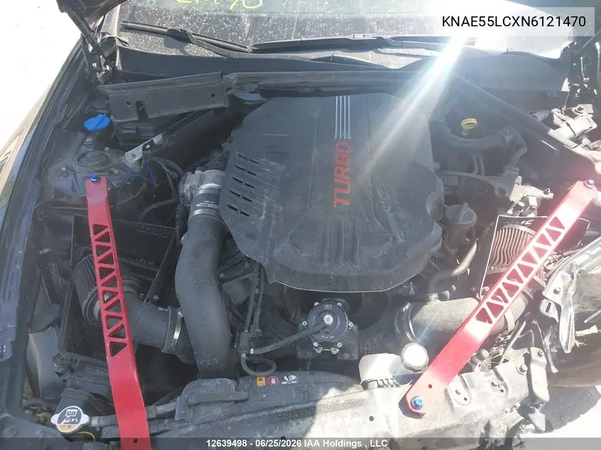 2022 Kia Stinger Gt2 VIN: KNAE55LCXN6121470 Lot: 12639498