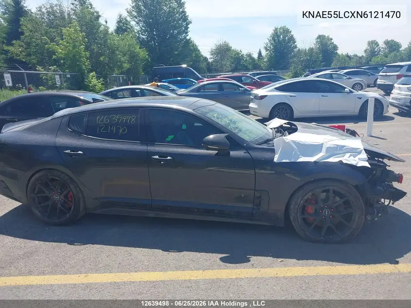 2022 Kia Stinger Gt2 VIN: KNAE55LCXN6121470 Lot: 12639498