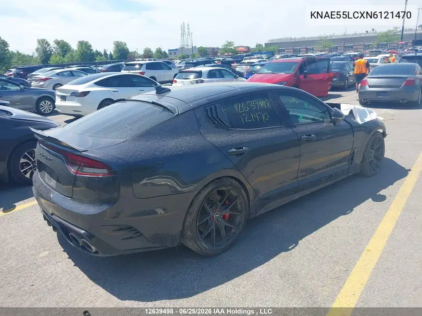 2022 Kia Stinger Gt2 VIN: KNAE55LCXN6121470 Lot: 12639498