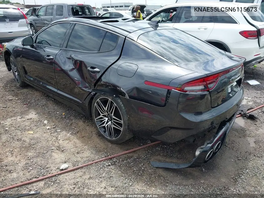 2022 Kia Stinger Gt2 VIN: KNAE55LC5N6115673 Lot: 44990663