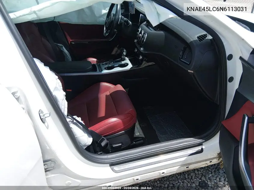 2022 Kia Stinger Gt1 VIN: KNAE45LC6N6113031 Lot: 45065989