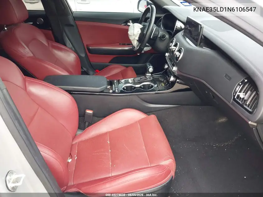 2022 Kia Stinger Gt-Line VIN: KNAE35LD1N6106547 Lot: 45279038