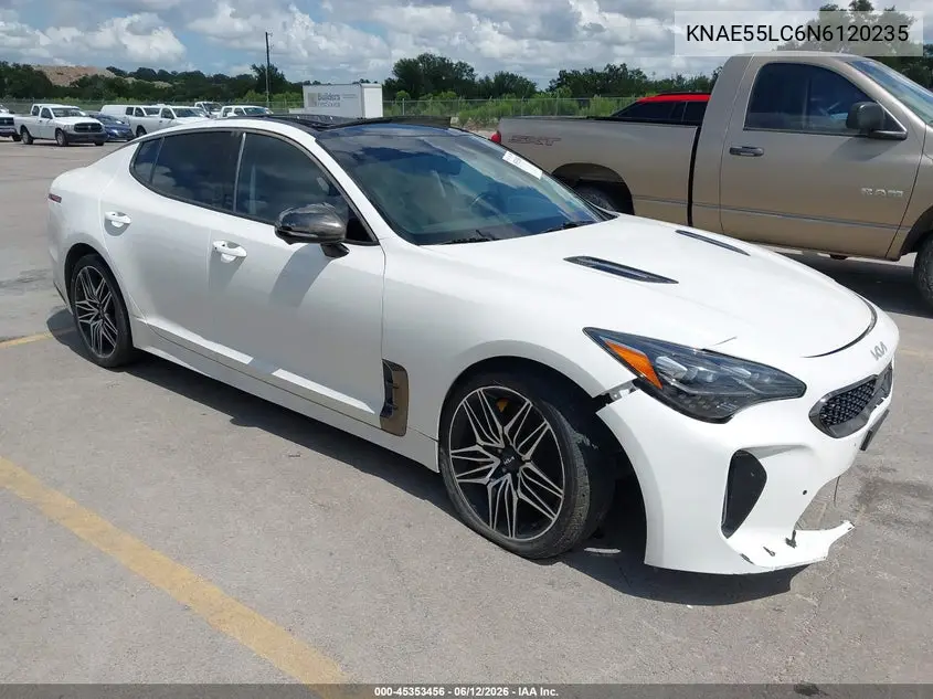 2022 Kia Stinger Gt2 VIN: KNAE55LC6N6120235 Lot: 45353456