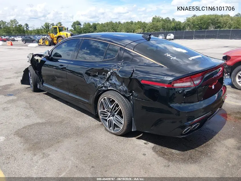 2022 Kia Stinger Gt2 VIN: KNAE55LC1N6101706 Lot: 45409767